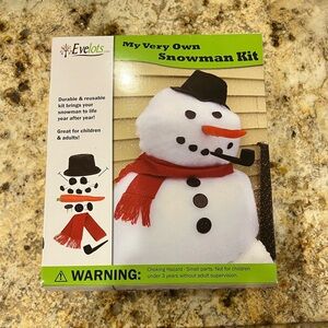 Snowman Kit with Red Scarf and Black Hat